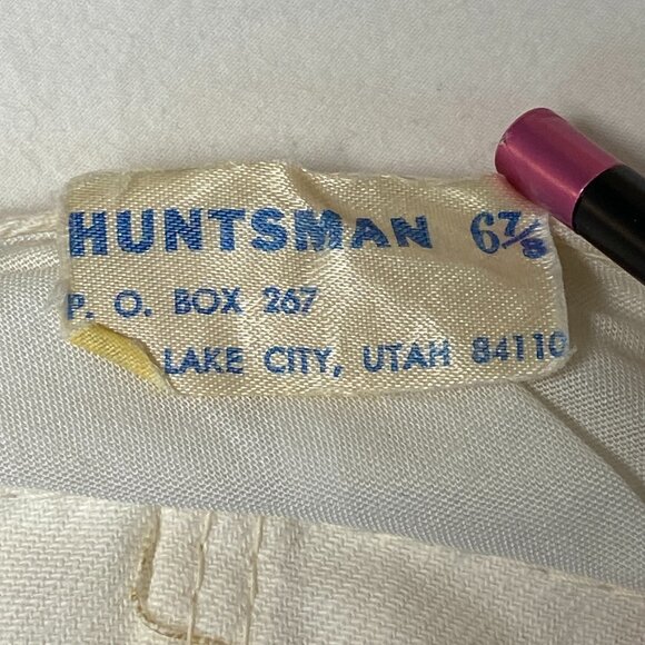 Huntsman Canvas Tennis Wimbledon Cap Hat White 6 7/8 Rare Retro Sportswear USA - Picture 8 of 8
